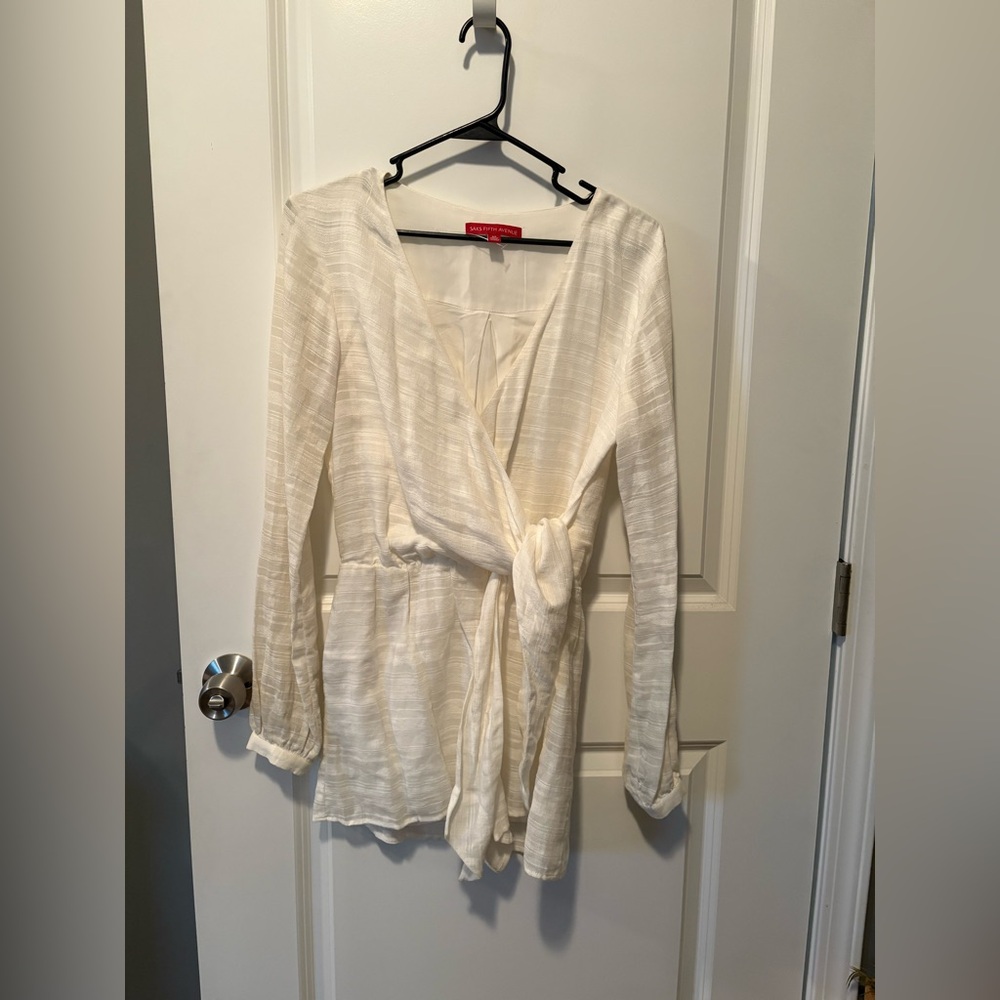 White Wrap Romper